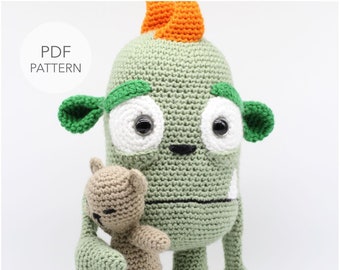 Crochet Monster Amigurumi Pattern: Scaredy Eddy and Teddy (PDF)