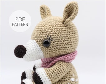 Crochet Amigurumi Fawn Pattern: Stuffed Animal Toy (PDF)