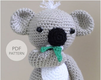Crochet Amigurumi Koala PATTERN ONLY, KC Koala Cute Amigurumi, pdf Stuffed Animal Toy Pattern, English Only
