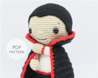 Crochet Amigurumi Dracula Pattern: Little Vinnie Vampire Toy (PDF)