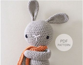 Crochet Amigurumi Cute Bunny PATTERN ONLY, Crochet Stuffed Animal, pdf Bunny Rabbit Pattern, English Only