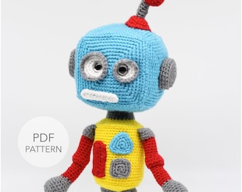Crochet Amigurumi Robot Pattern: Circuit Stuffed Toy (PDF)