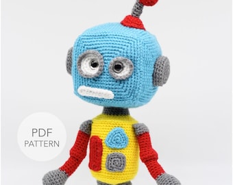 Crochet Amigurumi Robot PATTERN ONLY, Circuit, pdf Stuffed Toy Crochet Pattern - English Only