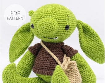 Crochet Amigurumi Goblin Pattern, Pinch, Stuffed Toy (PDF Pattern)