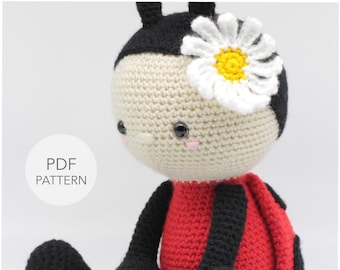 Crochet Ladybug Amigurumi Pattern: Jadybug Stuffed Animal (PDF Pattern)