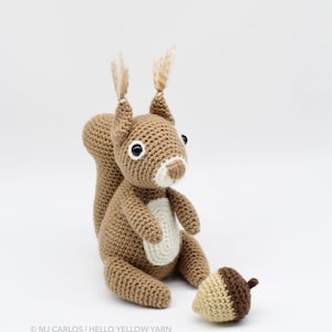 Crochet Amigurumi Squirrel, PATTERN ONLY, Chester, pdf Stuffed Animal Toy Pattern, ENGLISH only image 2