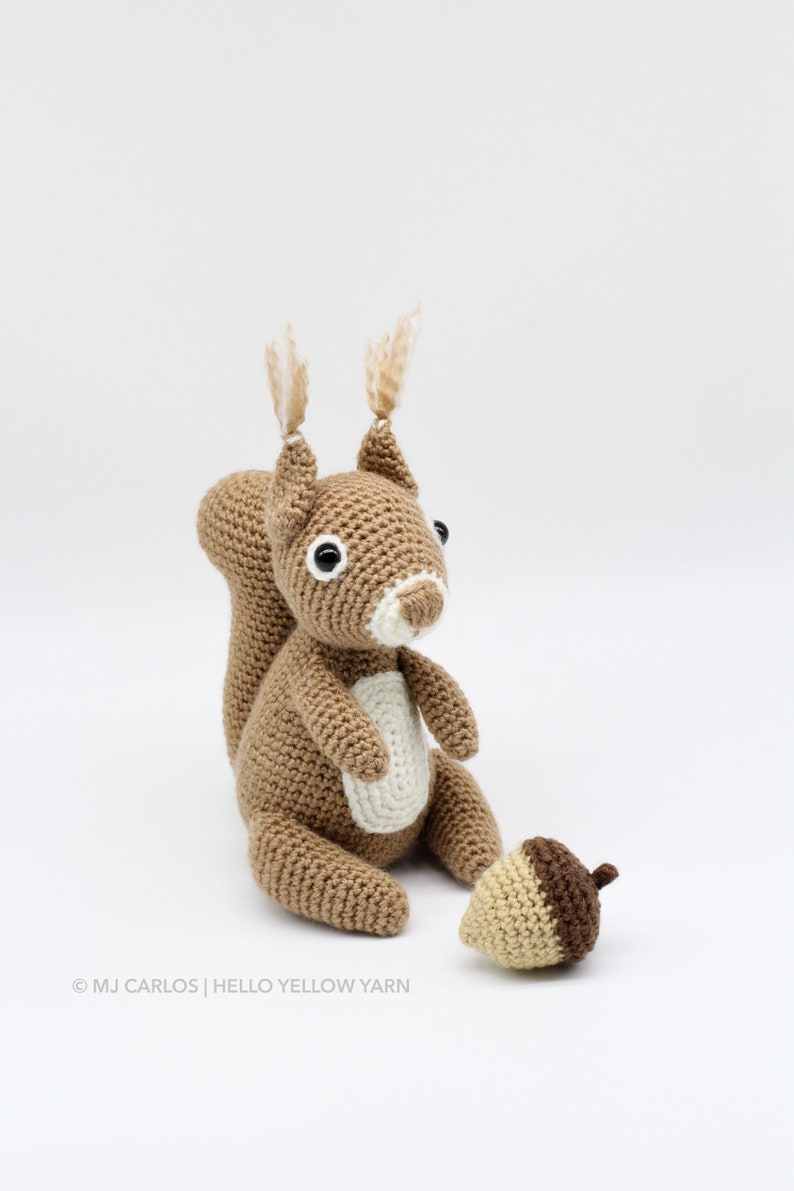 Crochet Amigurumi Squirrel, PATTERN ONLY, Chester, pdf Stuffed Animal Toy Pattern, ENGLISH only image 2