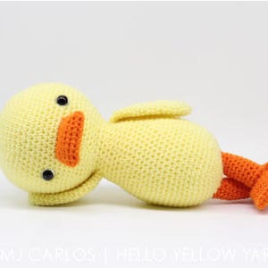 Crochet Amigurumi Duck PATTERN ONLY, Quigley The Duck, pdf Stuffed Animal Toy Pattern, English Only image 6