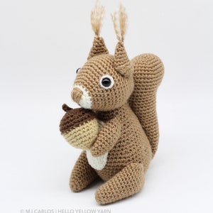 Crochet Amigurumi Squirrel, PATTERN ONLY, Chester, pdf Stuffed Animal Toy Pattern, ENGLISH only image 3