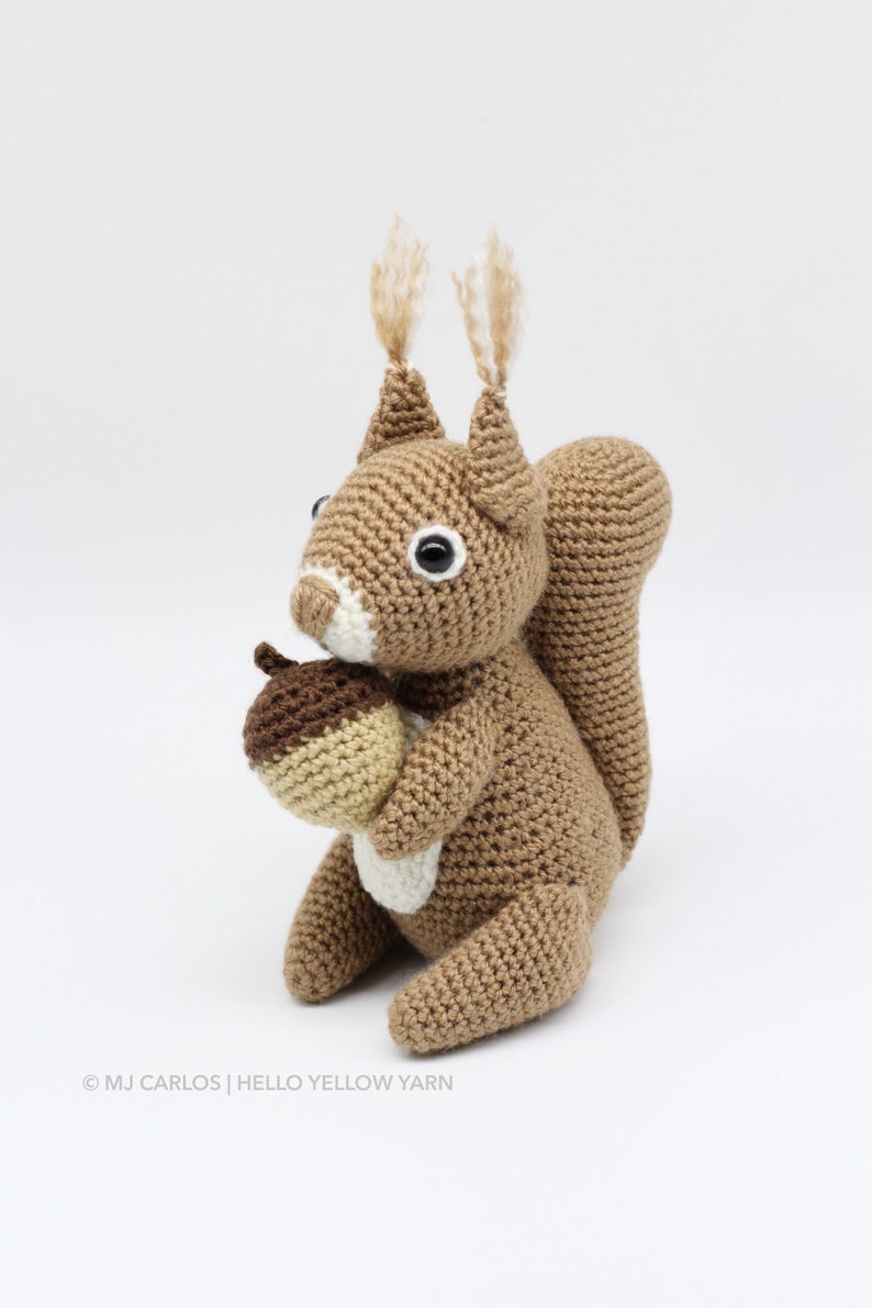 Crochet Amigurumi Squirrel, PATTERN ONLY, Chester, pdf Stuffed Animal Toy Pattern, ENGLISH only image 3