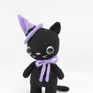 Crochet Amigurumi Cat, PATTERN ONLY, Luna Kitty, pdf Stuffed Halloween Toy Pattern, ENGLISH Only image 7