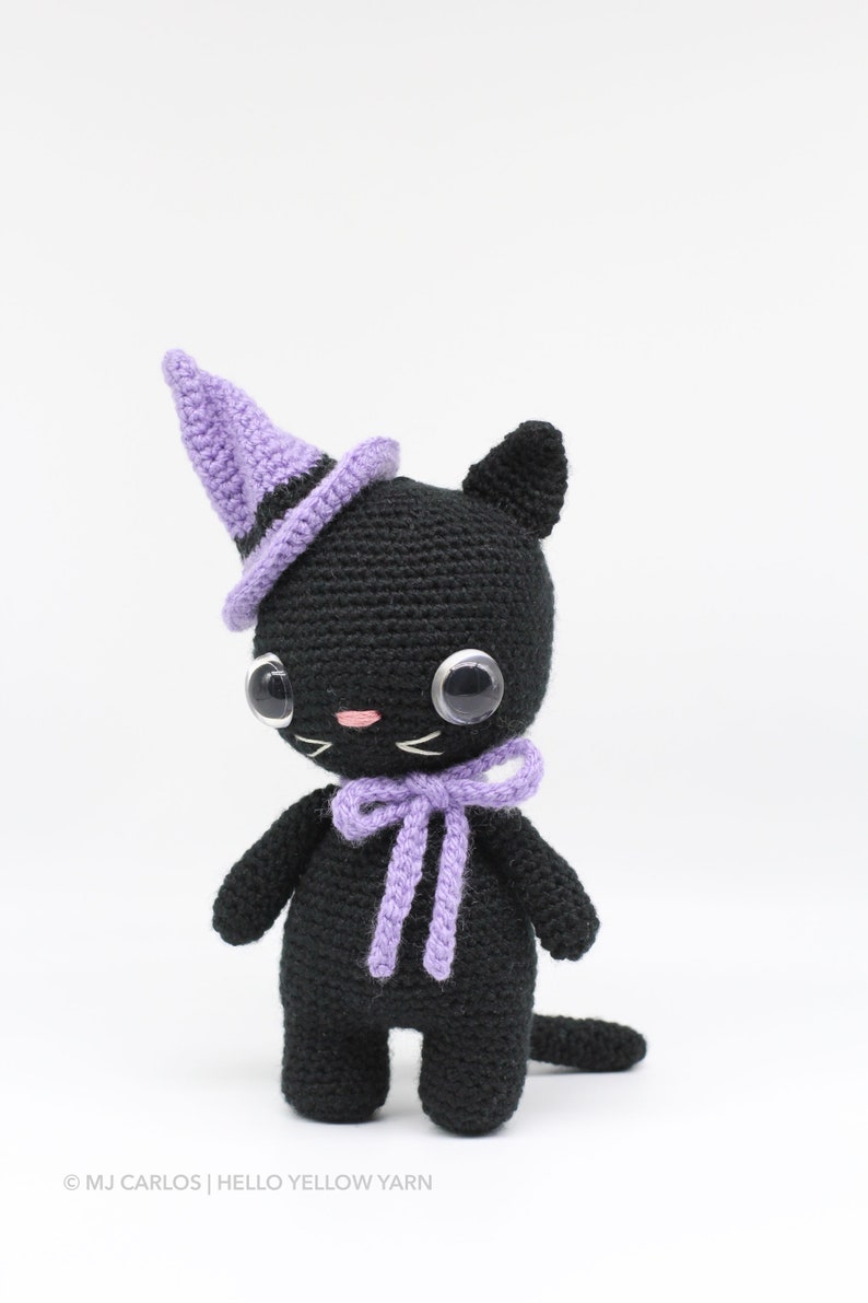 Crochet Amigurumi Cat, PATTERN ONLY, Luna Kitty, pdf Stuffed Halloween Toy Pattern, ENGLISH Only image 7