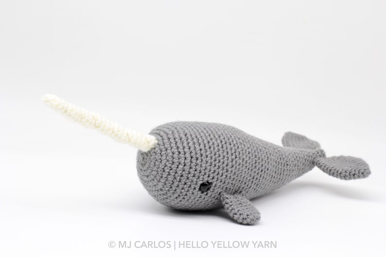 Crochet Amigurumi Whale and Narwhal PATTERN ONLY, Barney and Nina pdf Stuffed Animal Toy Pattern ENGLISH only image 8