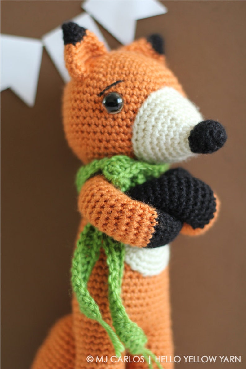 Cute Fox Amigurumi Crochet PATTERN ONLY, Finn McFox, pdf Amigurumi Stuffed Animal Toy Pattern, English Only image 4