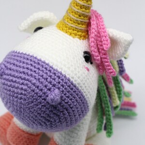 Crochet Amigurumi Unicorn, PATTERN ONLY, Charmy, pdf Stuffed Animal Toy Pattern, English ONLY image 3