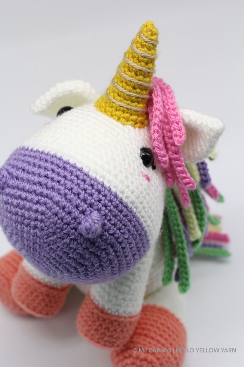 Crochet Amigurumi Unicorn, PATTERN ONLY, Charmy, pdf Stuffed Animal Toy Pattern, English ONLY image 3