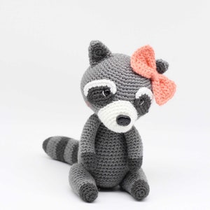 Crochet Amigurumi Raccoon, PATTERN ONLY, Rosita and Robbie, pdf Stuffed Animal Toy Pattern, English Only image 2