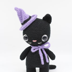 Crochet Amigurumi Cat, PATTERN ONLY, Luna Kitty, pdf Stuffed Halloween Toy Pattern, ENGLISH Only image 2