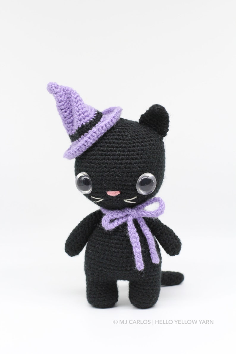 Crochet Amigurumi Cat, PATTERN ONLY, Luna Kitty, pdf Stuffed Halloween Toy Pattern, ENGLISH Only image 2