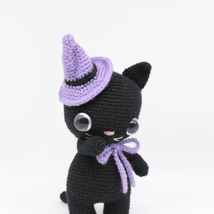 Crochet Amigurumi Cat, PATTERN ONLY, Luna Kitty, pdf Stuffed Halloween Toy Pattern, ENGLISH Only image 4