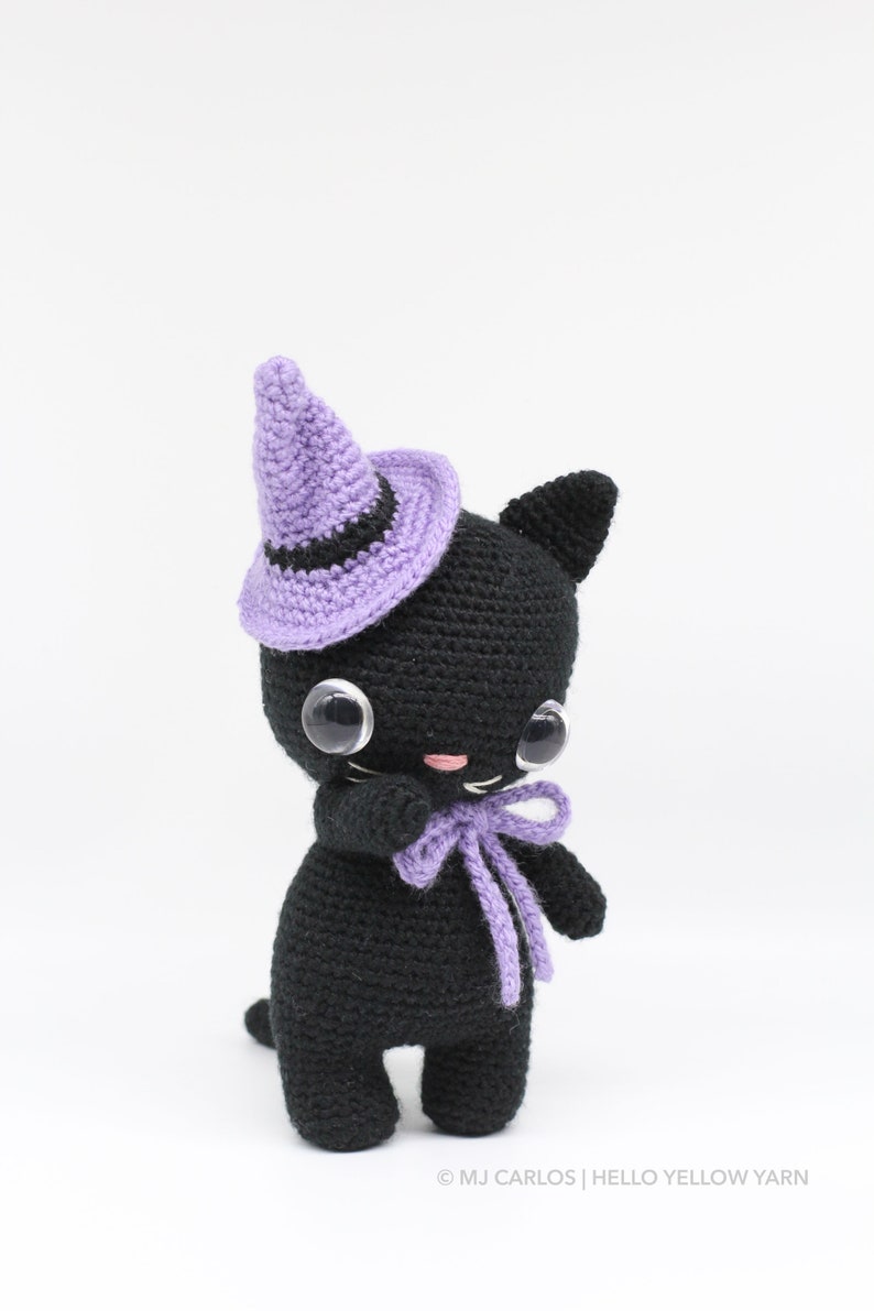 Crochet Amigurumi Cat, PATTERN ONLY, Luna Kitty, pdf Stuffed Halloween Toy Pattern, ENGLISH Only image 4