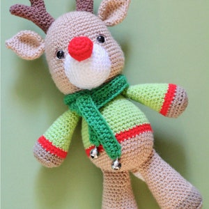 Häkeln Sie Amigurumi Rentier PATTERN ONLY, Noel, Christmas Reindeer, pdf Kuscheltier Spielzeug Muster, English Only Bild 3