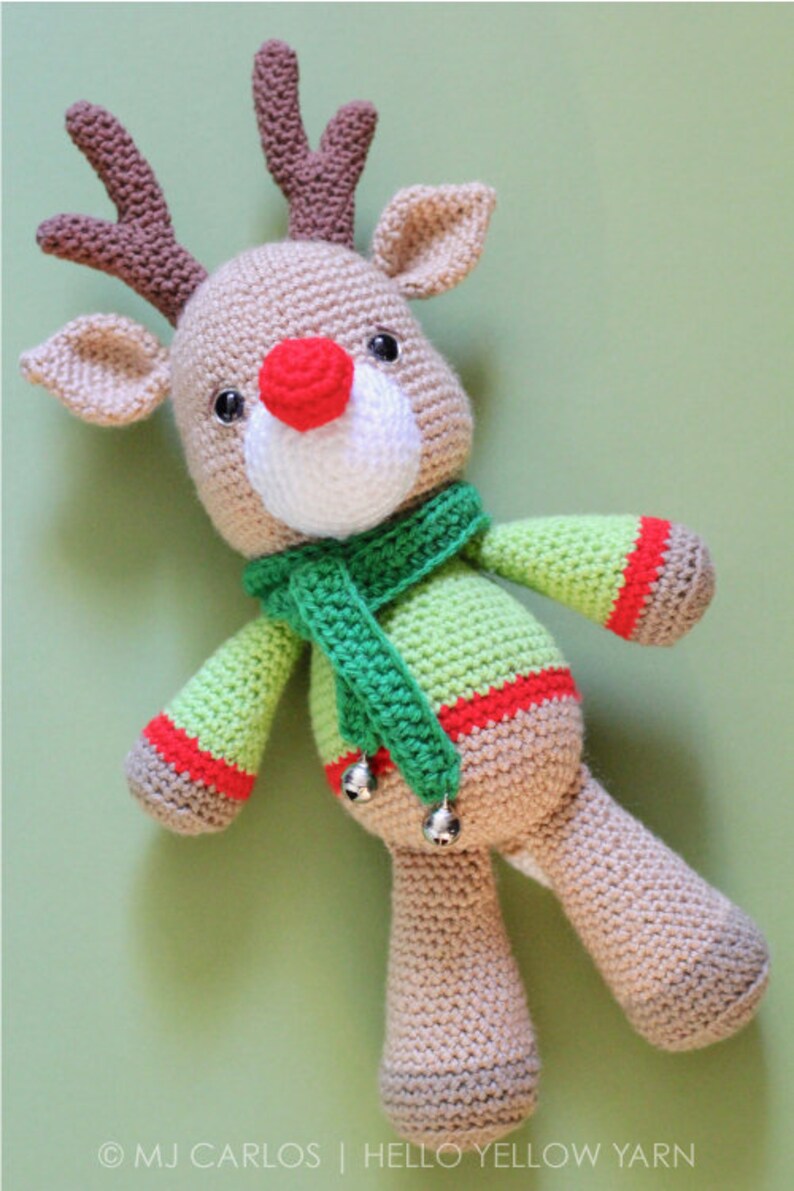 Häkeln Sie Amigurumi Rentier PATTERN ONLY, Noel, Christmas Reindeer, pdf Kuscheltier Spielzeug Muster, English Only Bild 3