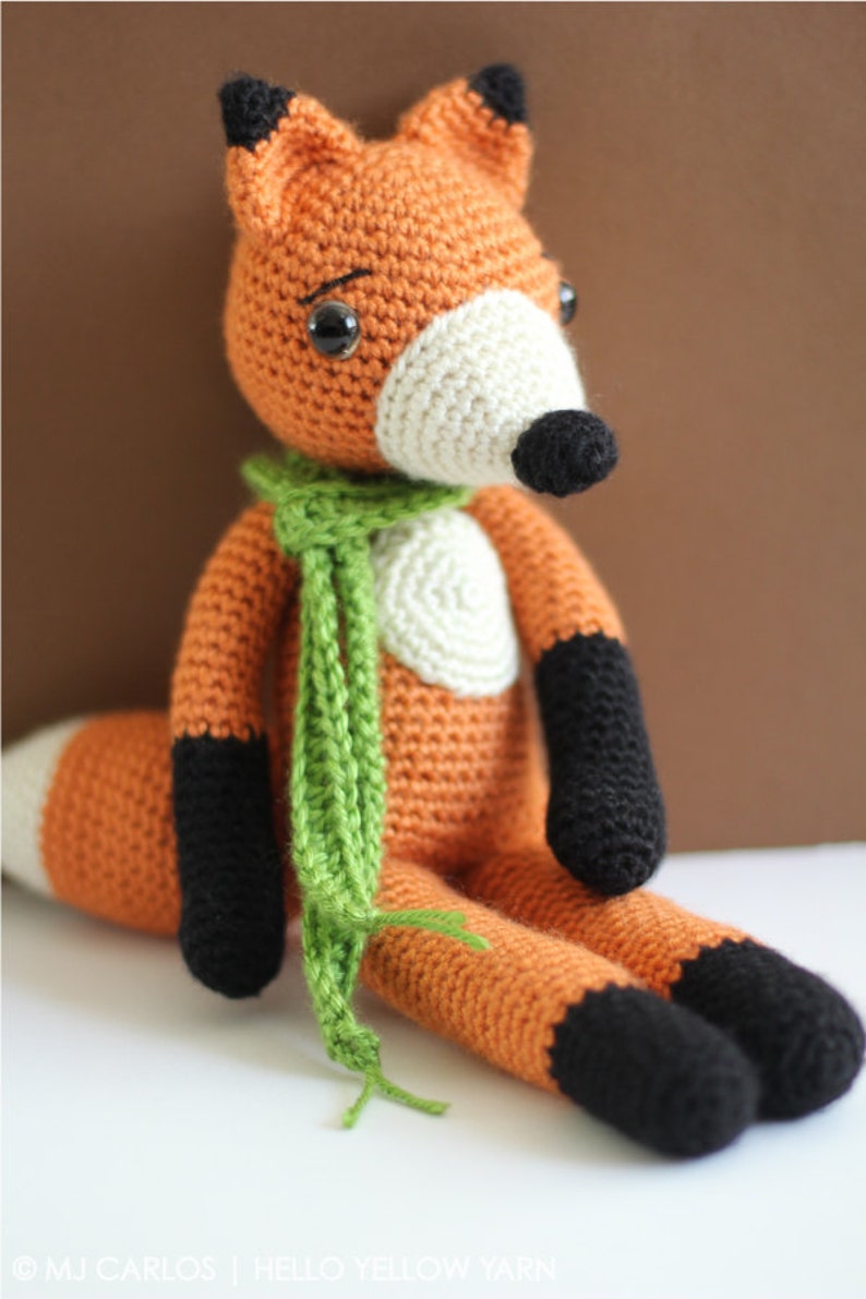 Cute Fox Amigurumi Crochet PATTERN ONLY, Finn McFox, pdf Amigurumi Stuffed Animal Toy Pattern, English Only image 3
