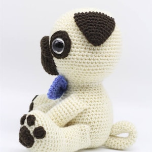 Crochet Amigurumi Pug Dog PATTERN ONLY, Pugster, pdf Stuffed Animal Toy Pattern, English Only image 3