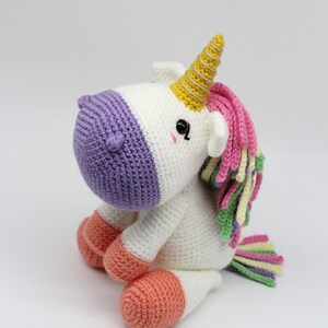 Crochet Amigurumi Unicorn, PATTERN ONLY, Charmy, pdf Stuffed Animal Toy Pattern, English ONLY image 4