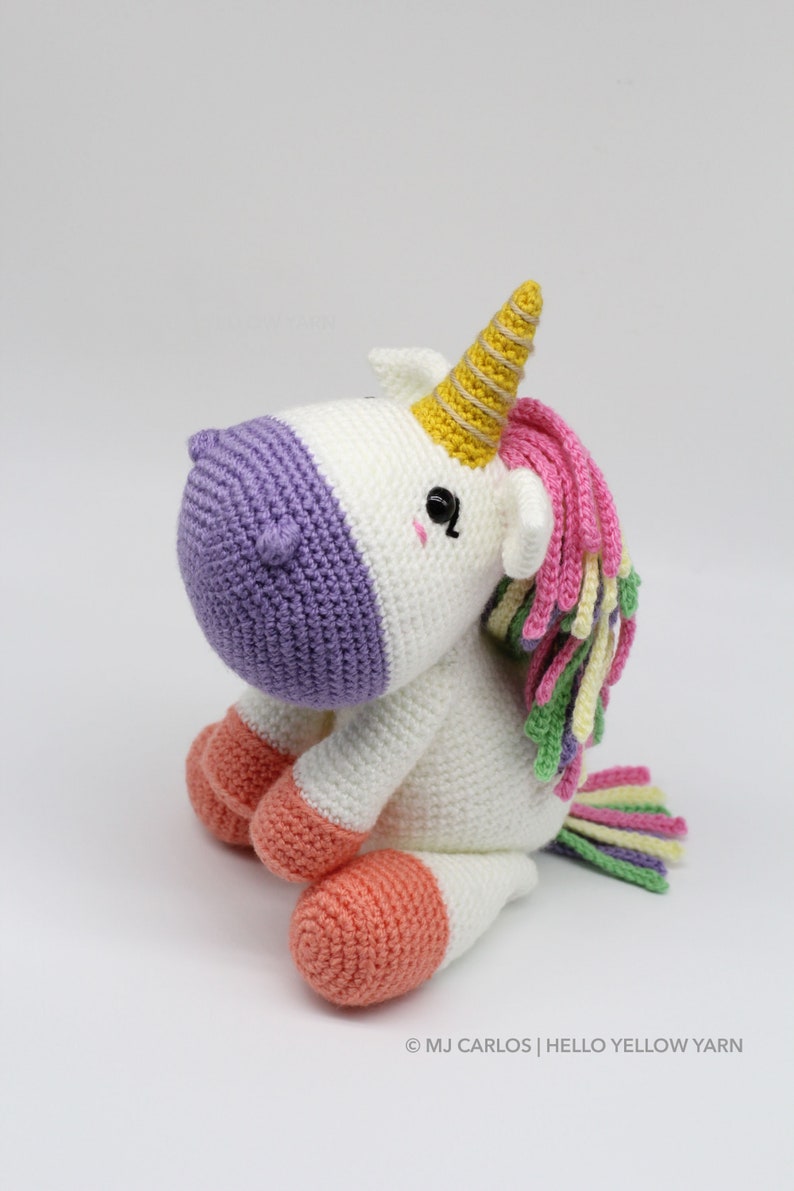 Crochet Amigurumi Unicorn, PATTERN ONLY, Charmy, pdf Stuffed Animal Toy Pattern, English ONLY image 4