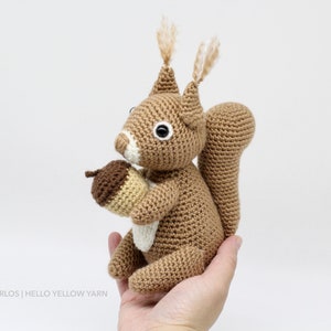 Crochet Amigurumi Squirrel, PATTERN ONLY, Chester, pdf Stuffed Animal Toy Pattern, ENGLISH only image 8