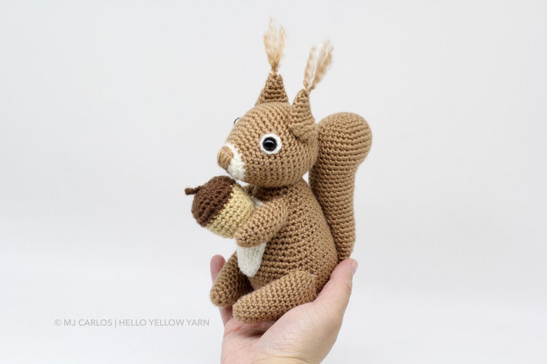 Crochet Amigurumi Squirrel, PATTERN ONLY, Chester, pdf Stuffed Animal Toy Pattern, ENGLISH only image 8