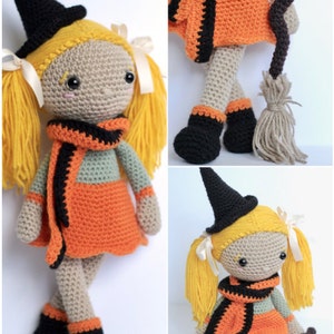 Crochet Amigurumi Doll PATTERN ONLY, Pumpkin Spice, pdf Amigurumi Stuffed Toy Pattern, Halloween, English Only image 4