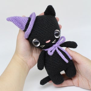 Crochet Amigurumi Cat, PATTERN ONLY, Luna Kitty, pdf Stuffed Halloween Toy Pattern, ENGLISH Only image 3