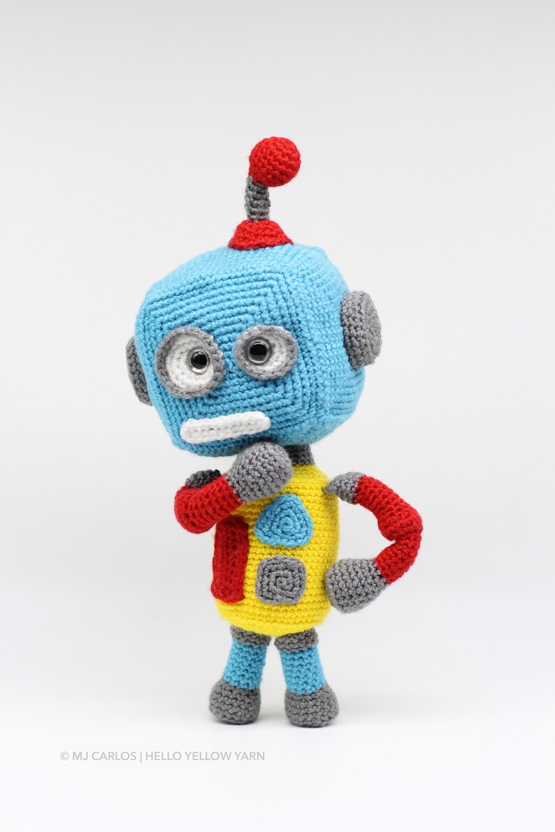 Crochet Amigurumi Robot PATTERN ONLY Circuit pdf Stuffed ...