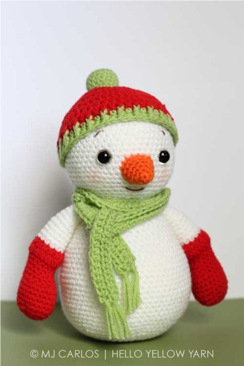 Crochet Amigurumi Snowman Pattern: Happy Christmas Stuffed Toy (PDF) image 2