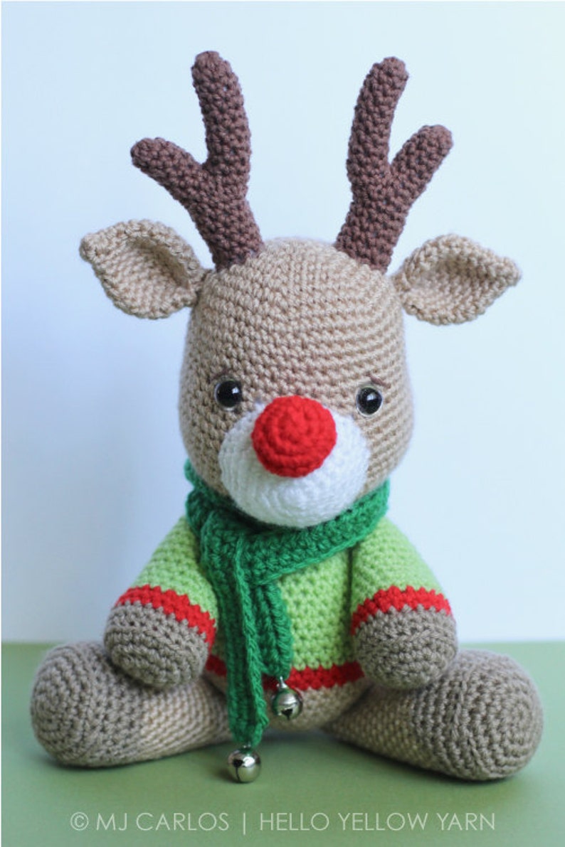 Häkeln Sie Amigurumi Rentier PATTERN ONLY, Noel, Christmas Reindeer, pdf Kuscheltier Spielzeug Muster, English Only Bild 2
