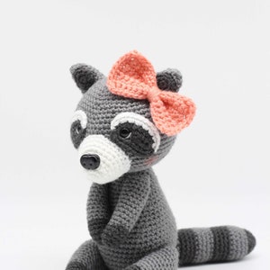 Crochet Amigurumi Raccoon, PATTERN ONLY, Rosita and Robbie, pdf Stuffed Animal Toy Pattern, English Only image 3