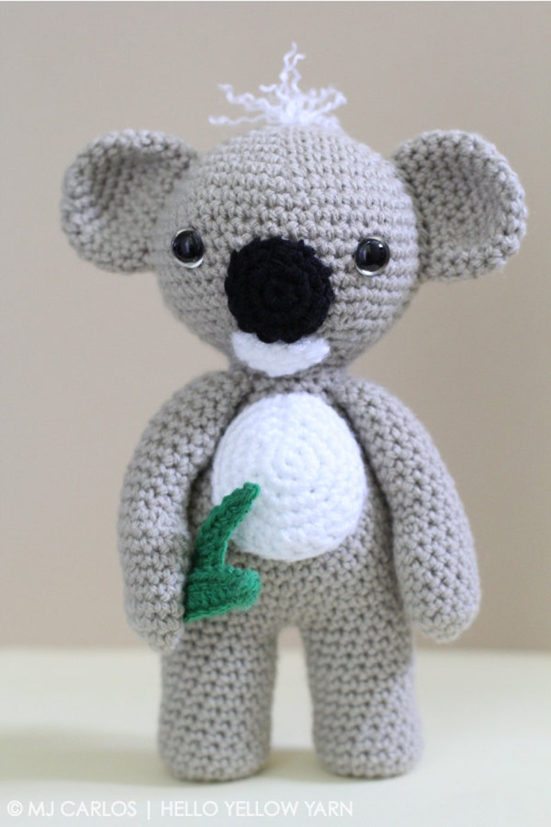 SOLO MODELLO Koala Amigurumi all'uncinetto, Amigurumi carino Koala KC, modello di peluche in pdf, solo in inglese immagine 2