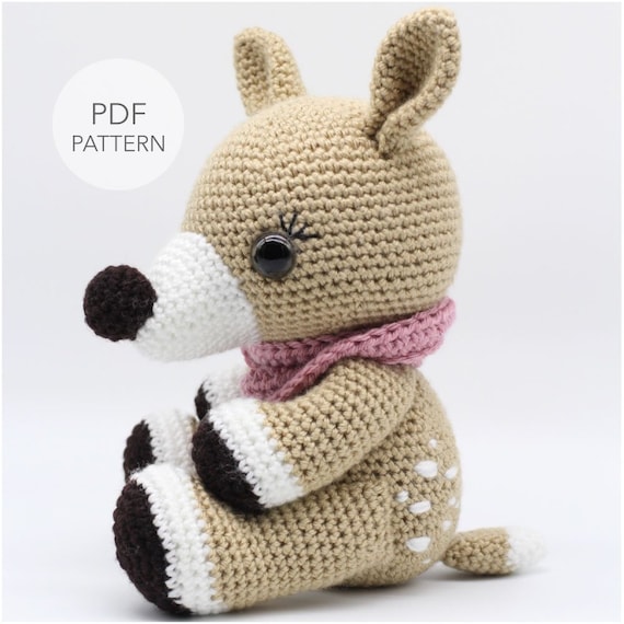 Crochet Amigurumi Baby Deer PATTERN ONLY Woodland Fawn pdf Etsy