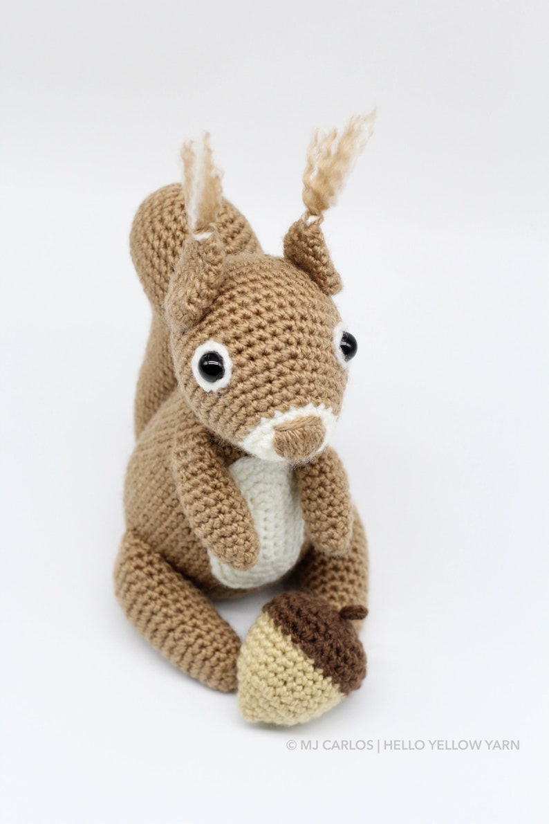 Crochet Amigurumi Squirrel, PATTERN ONLY, Chester, pdf Stuffed Animal Toy Pattern, ENGLISH only image 4