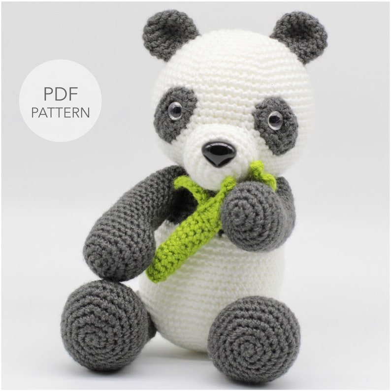 Crochet Amigurumi Panda, PATTERN ONLY, Boo the Panda, pdf Stuffed Animal Toy Pattern, English Only image 1