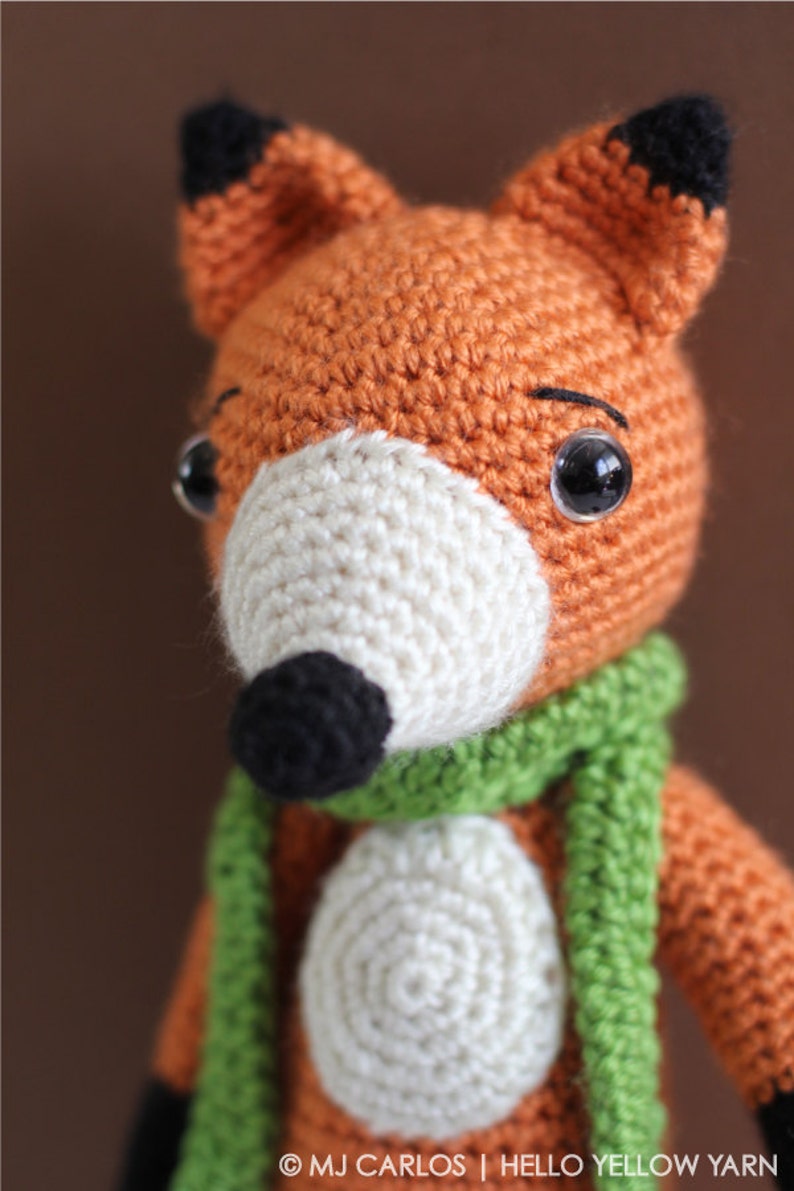 Cute Fox Amigurumi Crochet PATTERN ONLY, Finn McFox, pdf Amigurumi Stuffed Animal Toy Pattern, English Only image 5