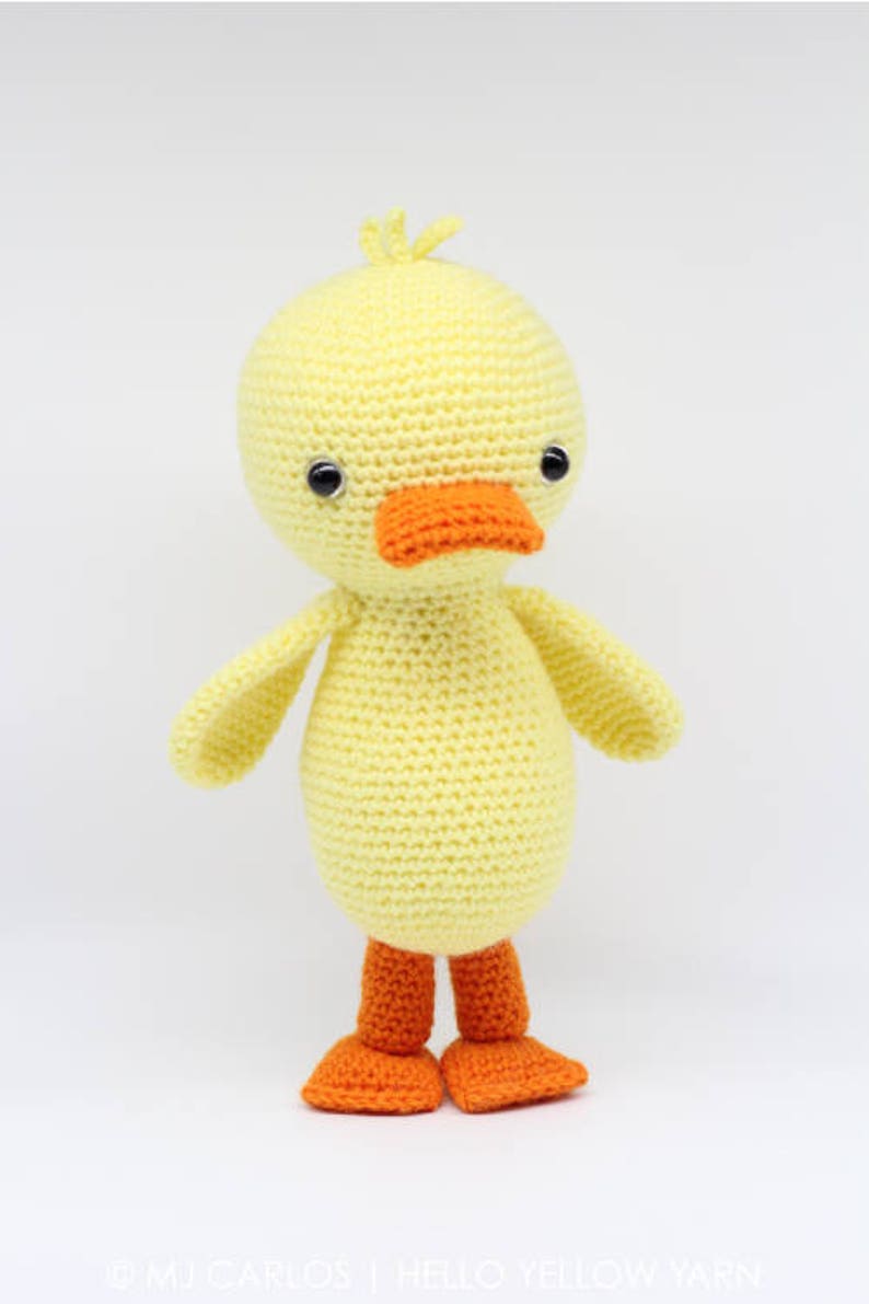 Crochet Amigurumi Duck PATTERN ONLY, Quigley The Duck, pdf Stuffed Animal Toy Pattern, English Only image 3