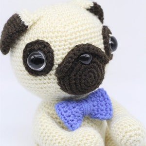 Crochet Amigurumi Pug Dog PATTERN ONLY, Pugster, pdf Stuffed Animal Toy Pattern, English Only image 7