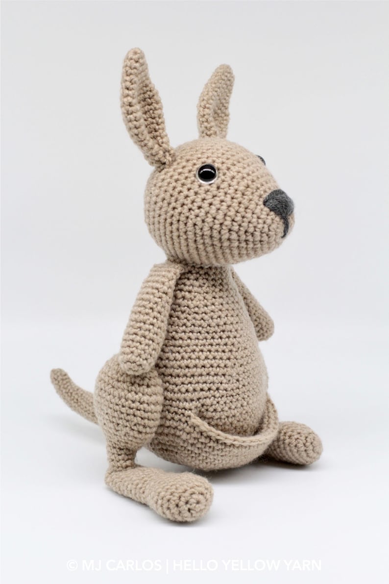 Crochet Amigurumi Kangaroo and Joey PATTERN ONLY, Mama Jill and Little Joey, pdf Stuffed Animal Toy Pattern, English Only image 5