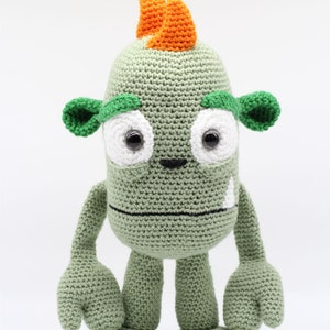 Crochet Amigurumi Monster PATTERN ONLY, Scaredy Eddy, pdf Stuffed Monster Toy Pattern, English Only image 6