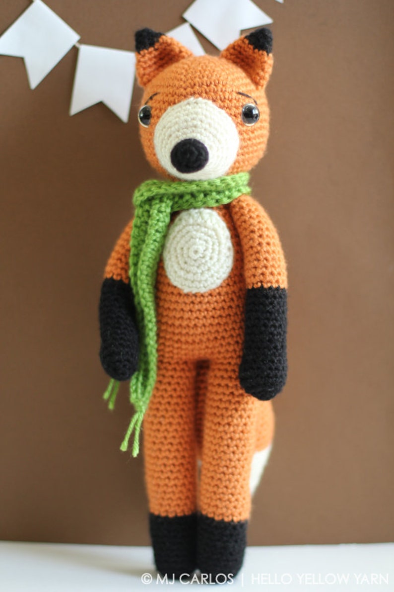 Cute Fox Amigurumi Crochet PATTERN ONLY, Finn McFox, pdf Amigurumi Stuffed Animal Toy Pattern, English Only image 2