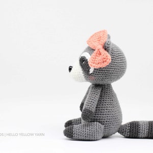 Crochet Amigurumi Raccoon, PATTERN ONLY, Rosita and Robbie, pdf Stuffed Animal Toy Pattern, English Only image 5